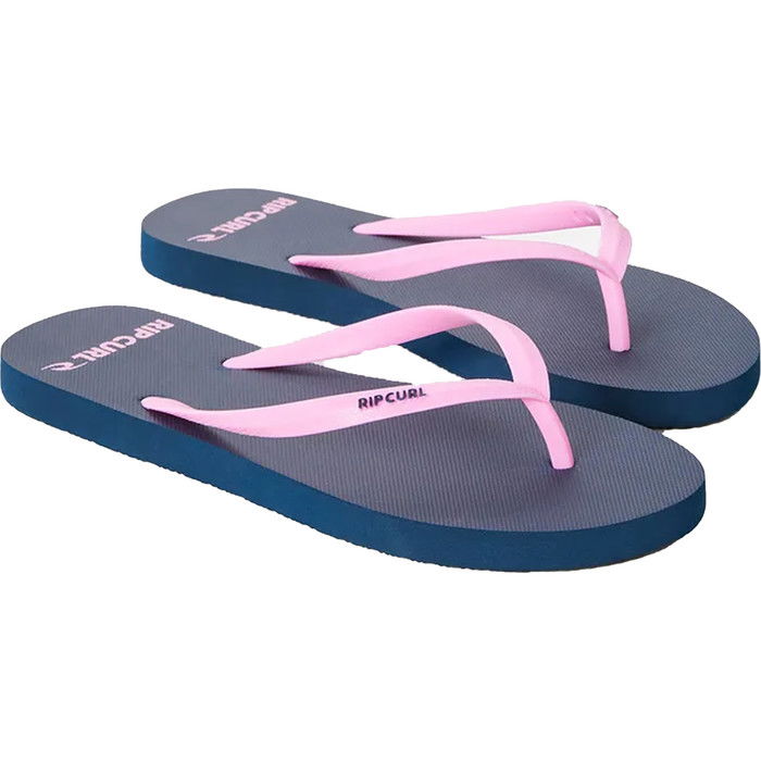 Rip Curl Womens Bondi Bloom Open Toe Flip Flops Hwot Navy